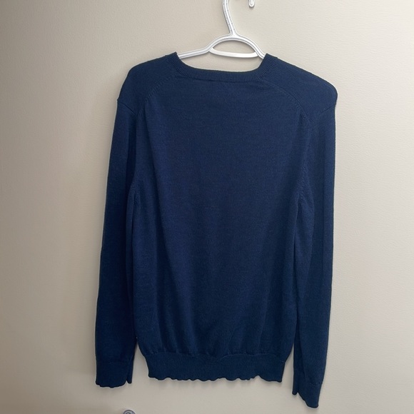 Merino Wool V Neck Sweater - Picture 3 of 3